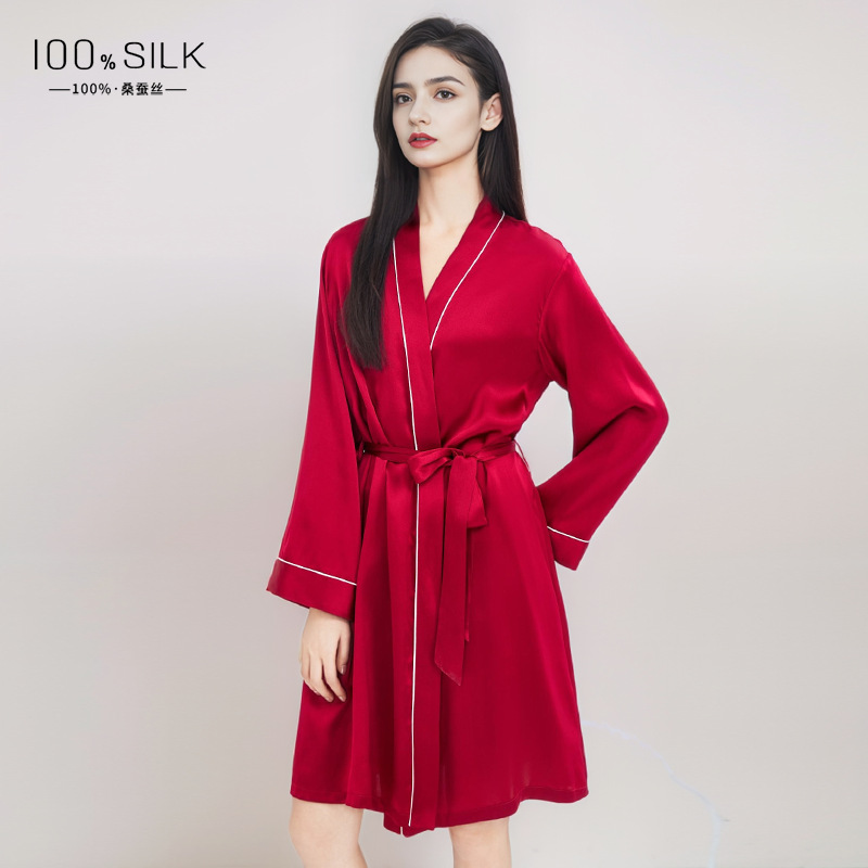 The 100% Mulberry Silk Sleep Dress and Robe Set - Image 2