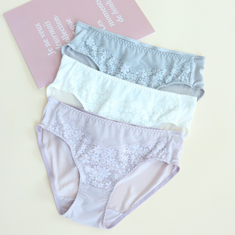 The Mulberry Silk Lace Bikini Briefs