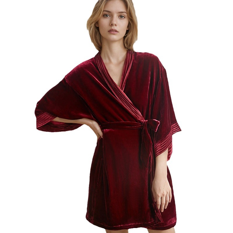 The Silk Velvet Thick Warm Housecoat - Image 5