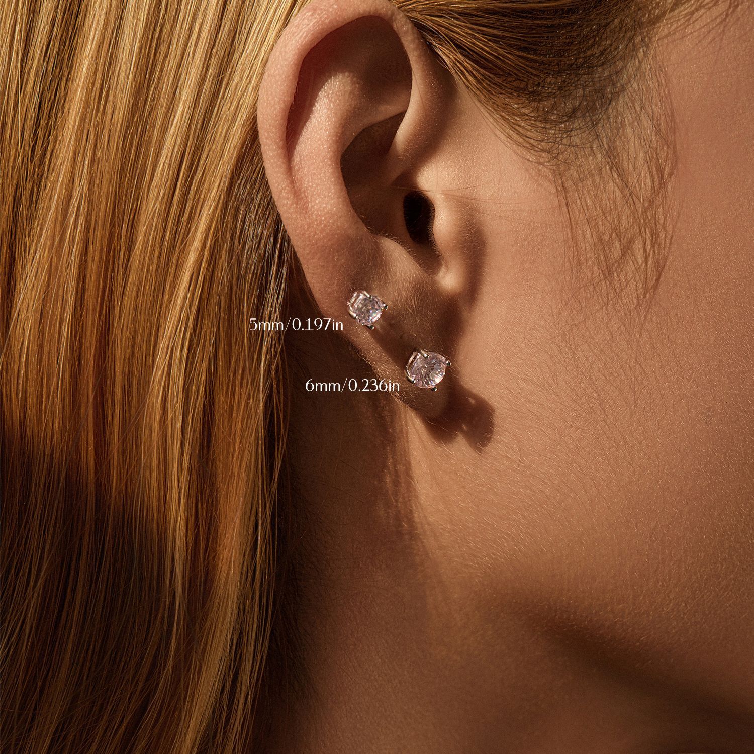 The S925 Sterling Silver Fireworks Cut Earrings - Image 3