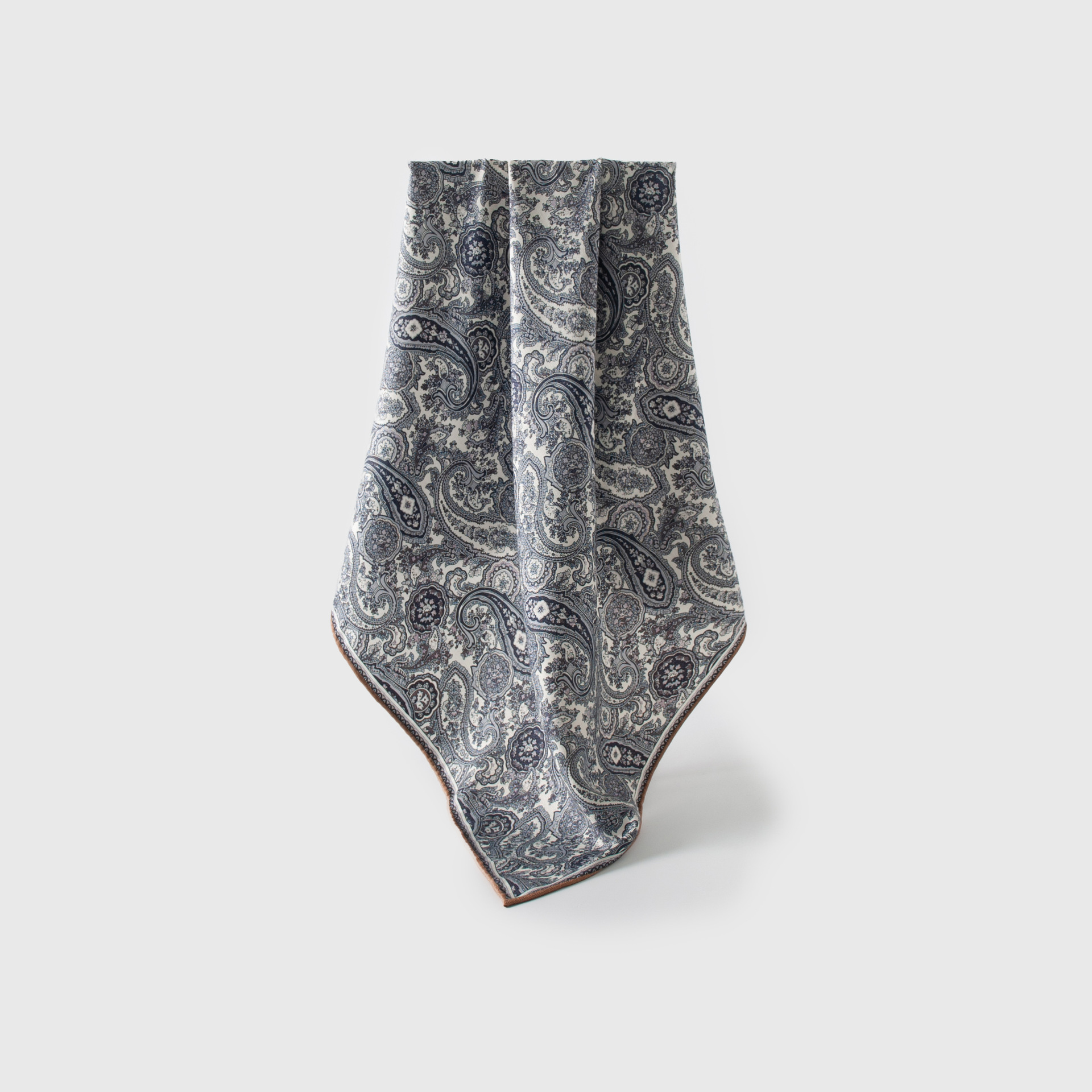 FHZ25-90068-1 Hand Rolled - Double Sided Floral Gray Brown