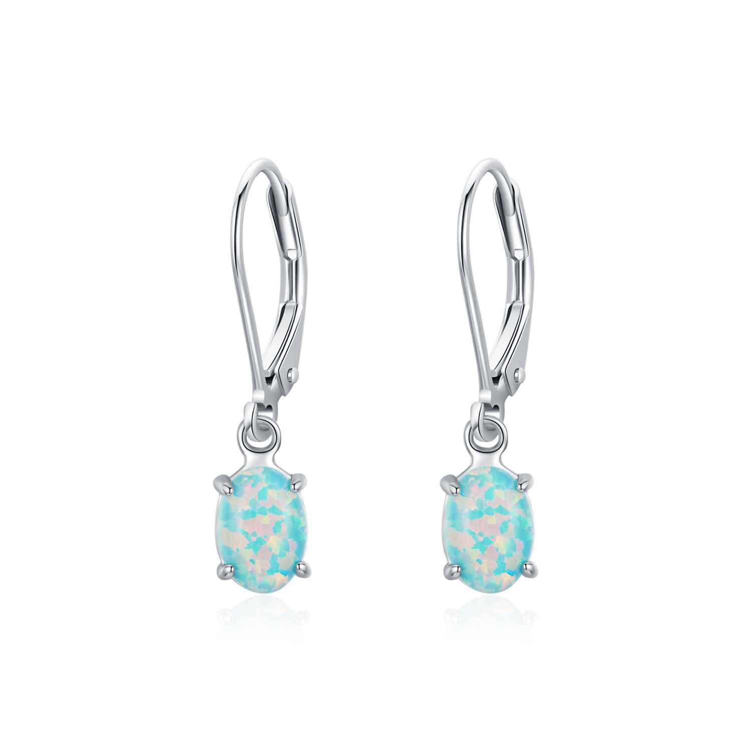 The S925 Silver Opal Earrings - Image 5