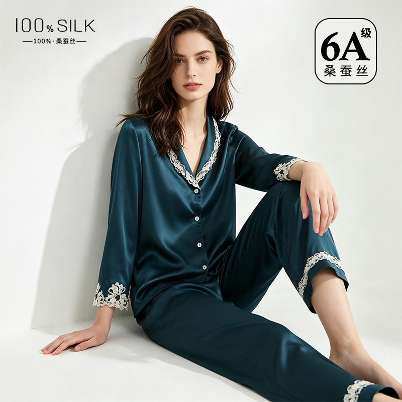 The 19 Momme Heavyweight 100% Mulberry Silk Pajama Set - Image 3