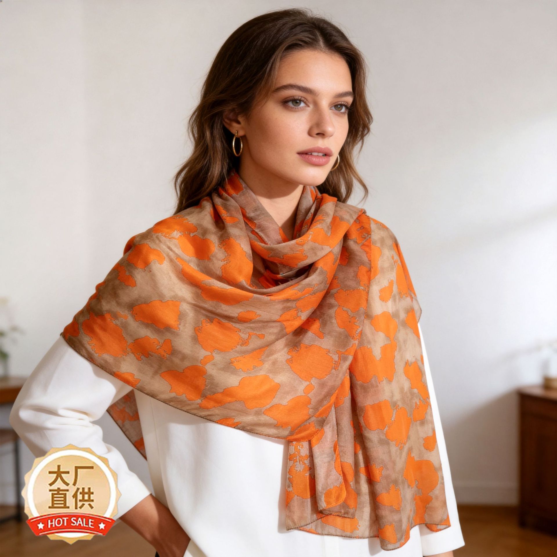 The Mulberry Silk Printed Long Shawl