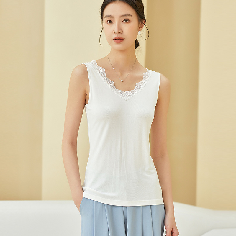 The Mulberry Silk Lace V-Neck Camisole