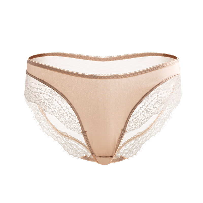 The Mulberry Silk Lace Contrast Briefs - Image 5