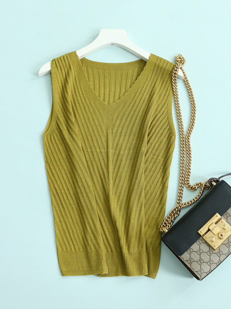 The Silk Lyocell V-Neck Tank Top