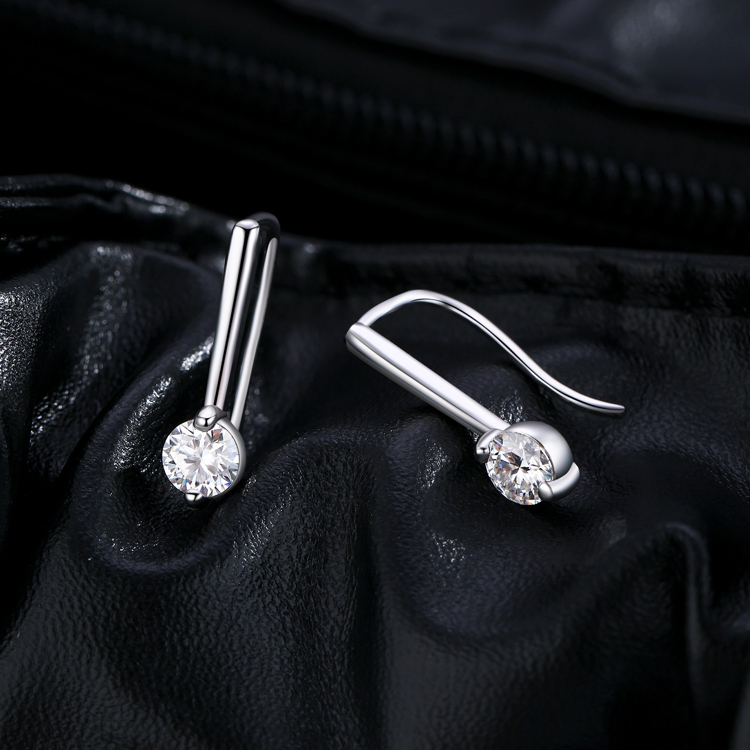 The 50-Point Moissanite S925 Silver Earrings - Image 4