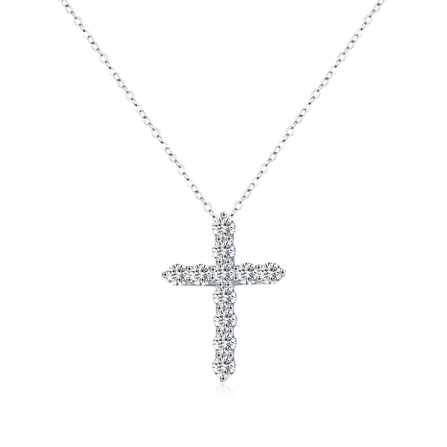 The Moissanite S925 Sterling Silver Cross Collarbone Chain - Image 5