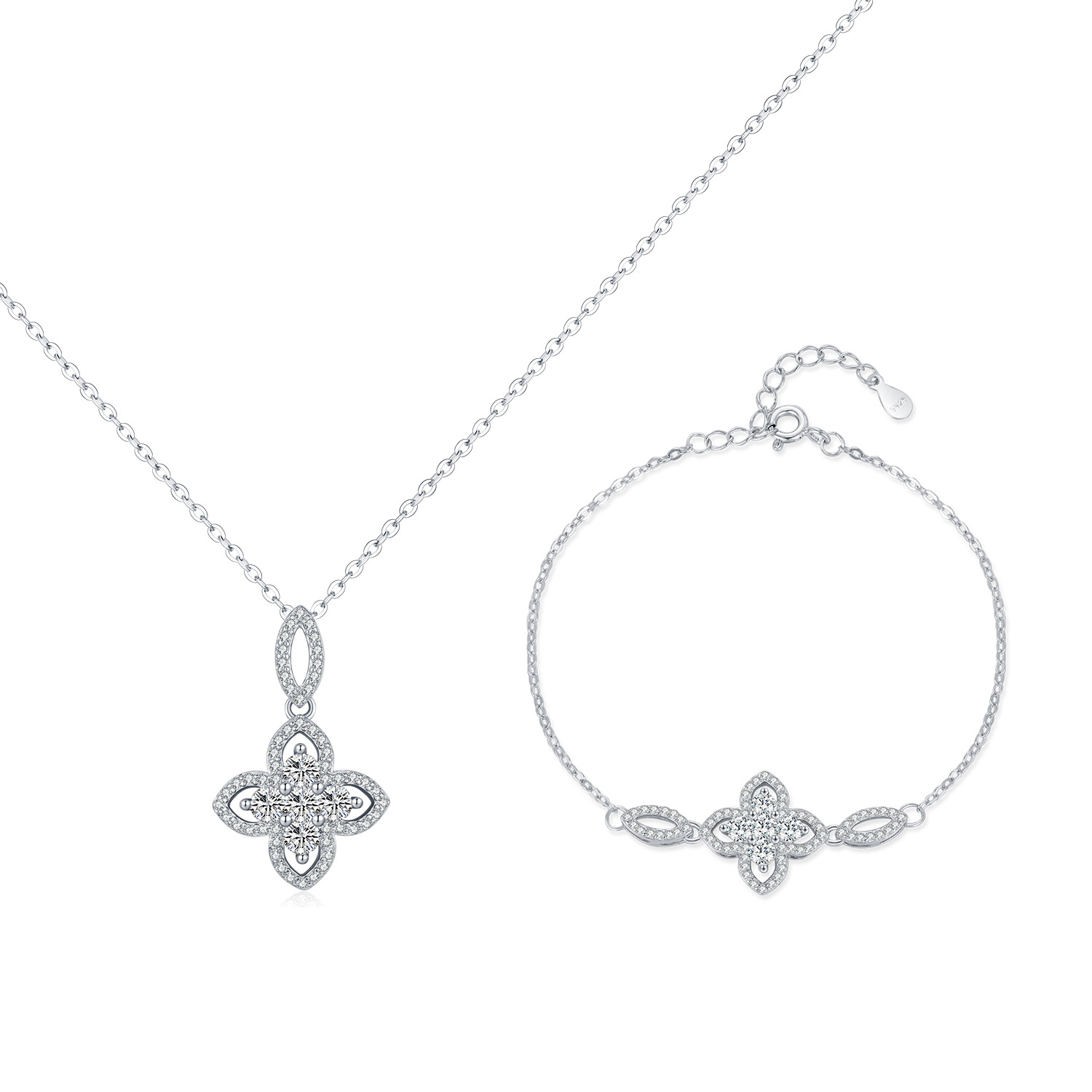 The S925 Sterling Silver French Vintage Floral Necklace - Image 5