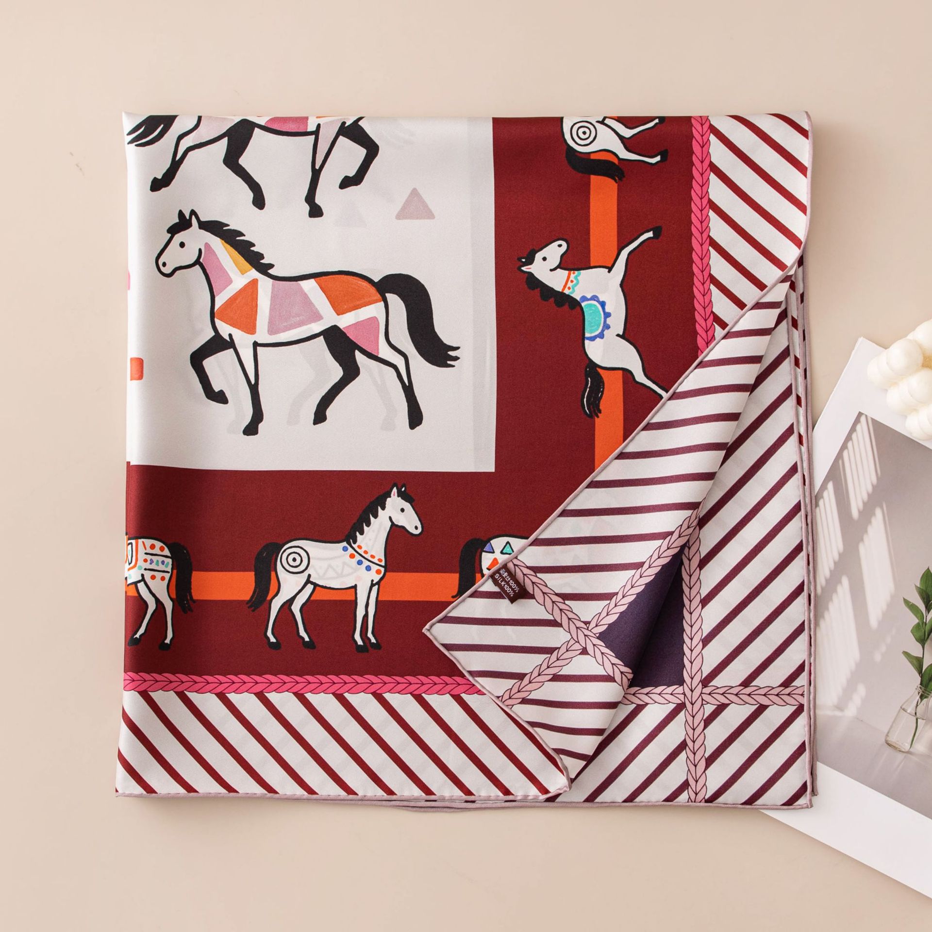 FHZ26-90616-4 Hand Roll - Lucky Horse Painting
