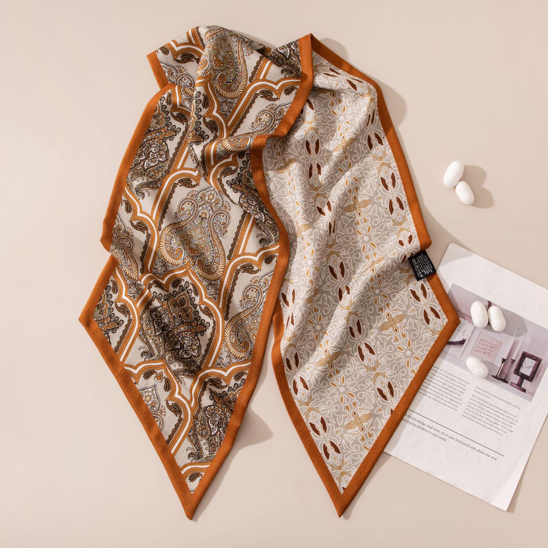 The Double-Sided Printed Silk Wool Scarf - Image 3