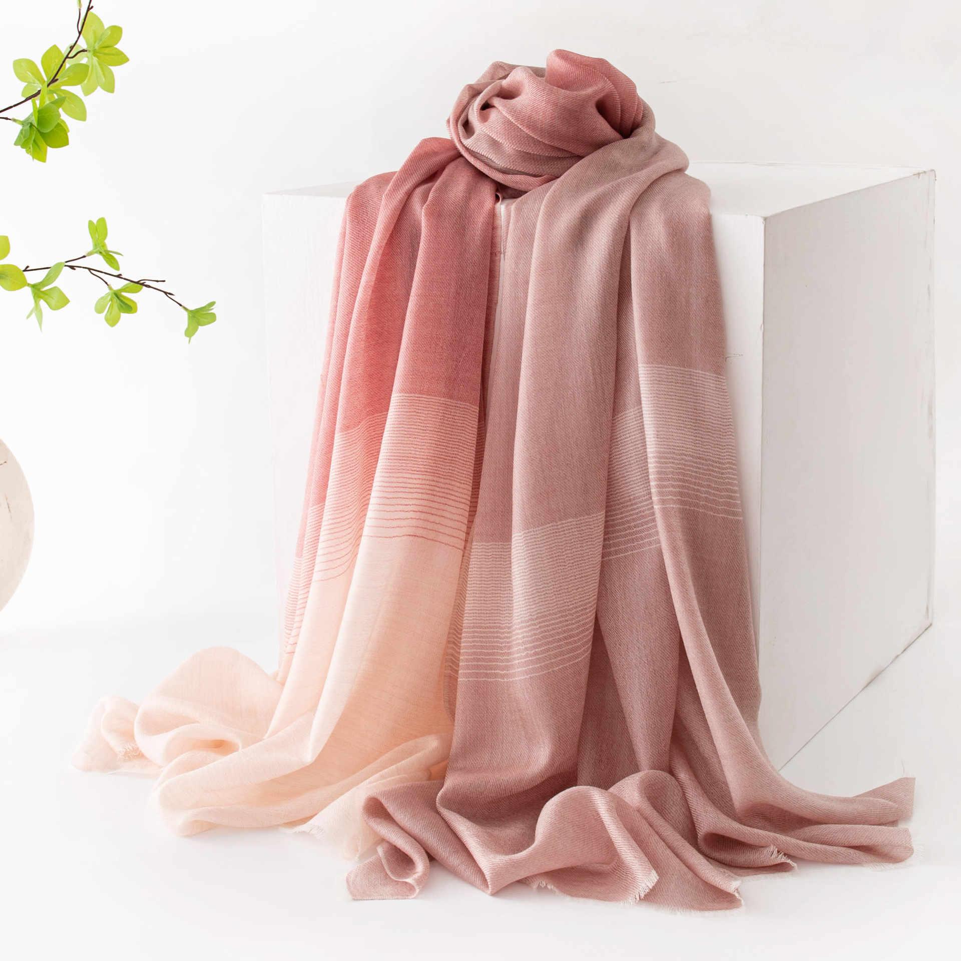 The Gradient 100% Wool Lightweight Shawl - Image 3