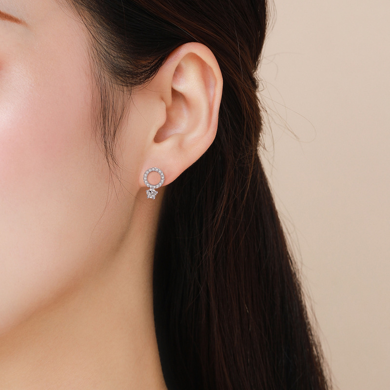 The S925 Sterling Silver Micro-Set Earrings - Image 2