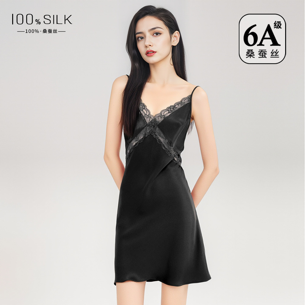 The 100% Mulberry Silk Backless Slip Dress - Image 2