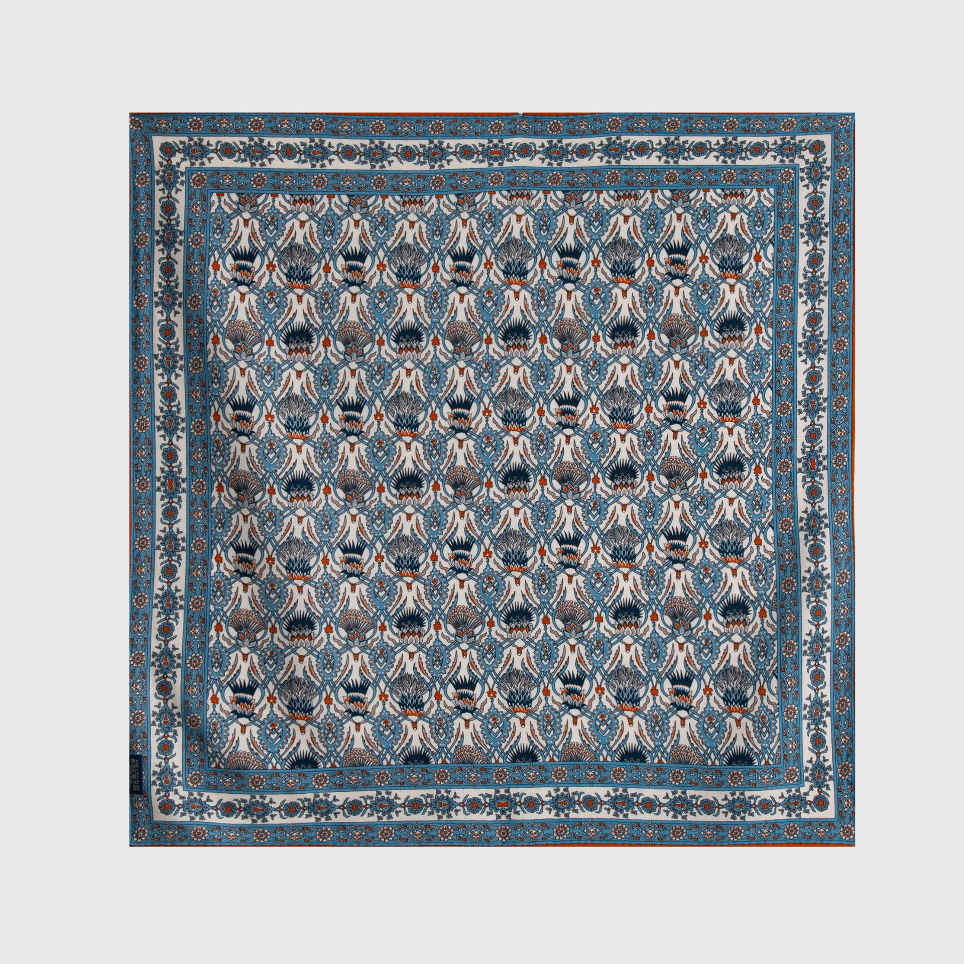 FHZ25-90070-1 Hand Rolled - Double Sided Porcelain Flower Blue