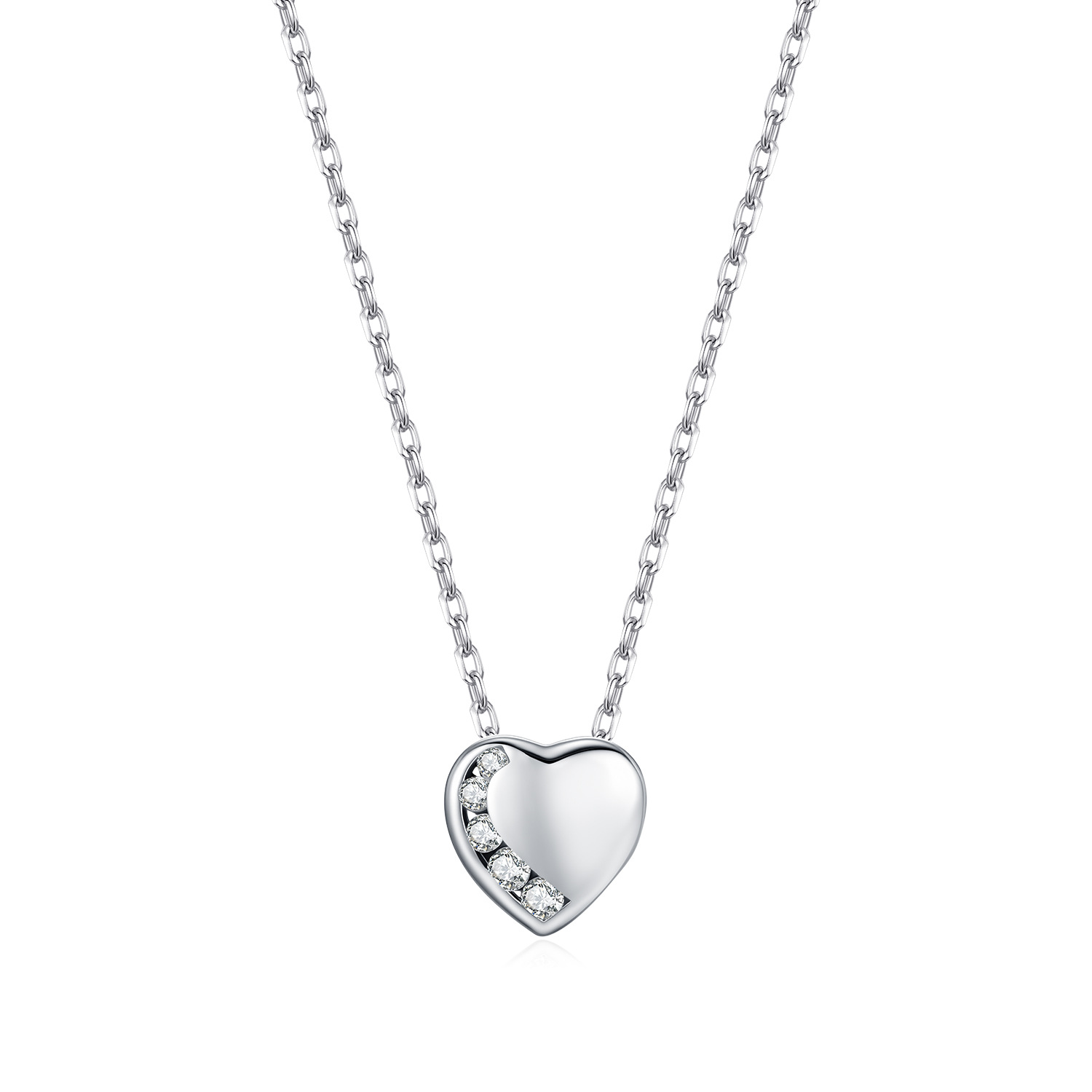 The S925 Sterling Silver Heart Pendant Necklace - Image 5
