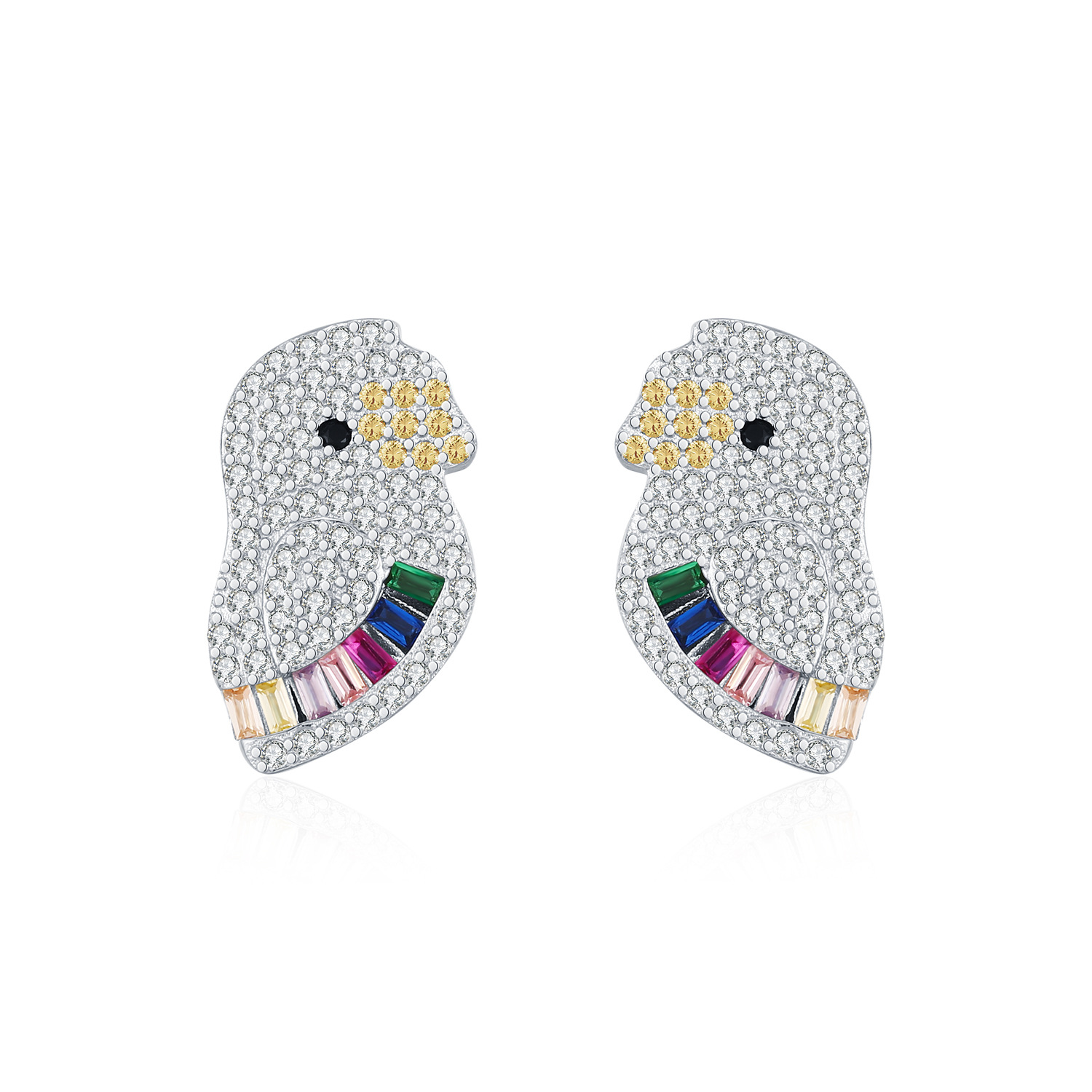 The S925 Sterling Silver Parrot Earrings - Image 5