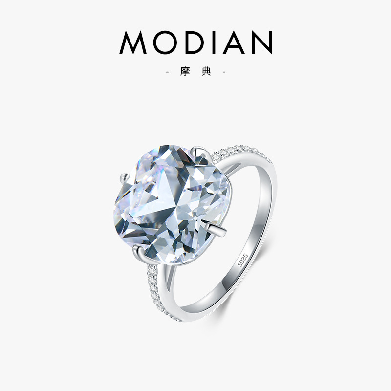 The S925 Sterling Silver 5CT Cubic Zirconia Ring
