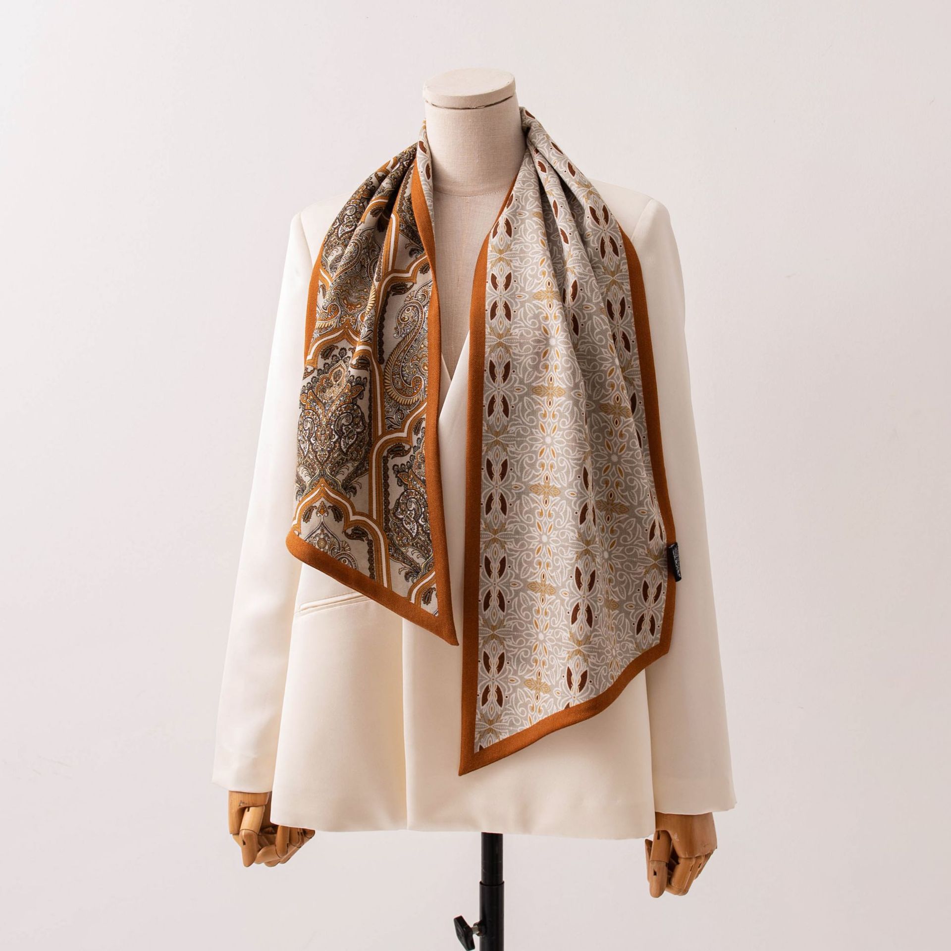 The Double-Sided Printed Silk Wool Scarf