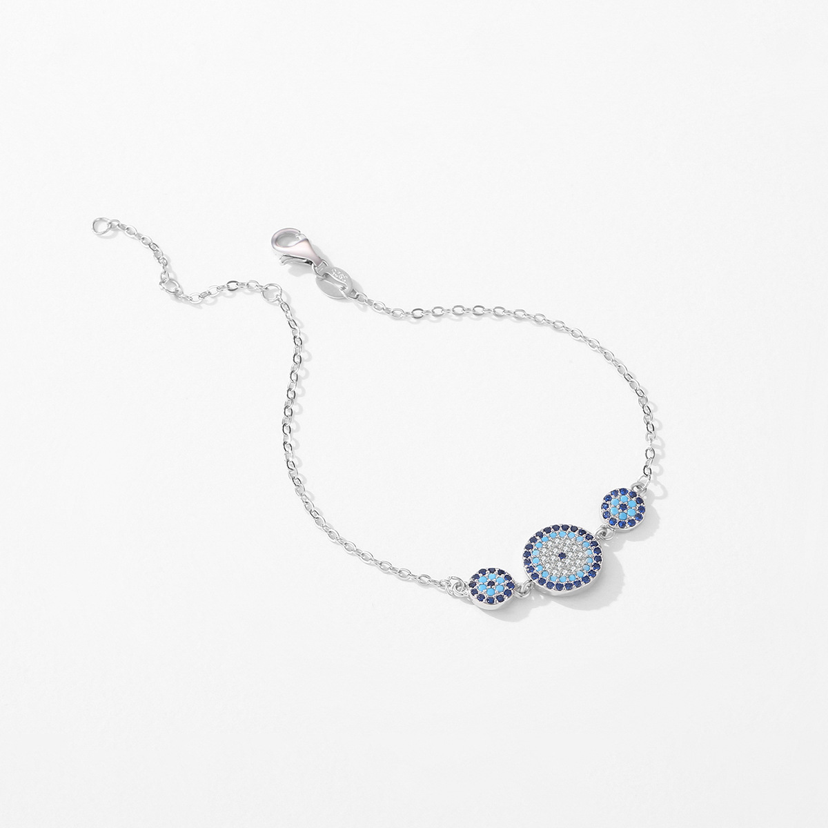 The Turquoise Evil Eye Diamond Sterling Silver Bracelet - Image 4
