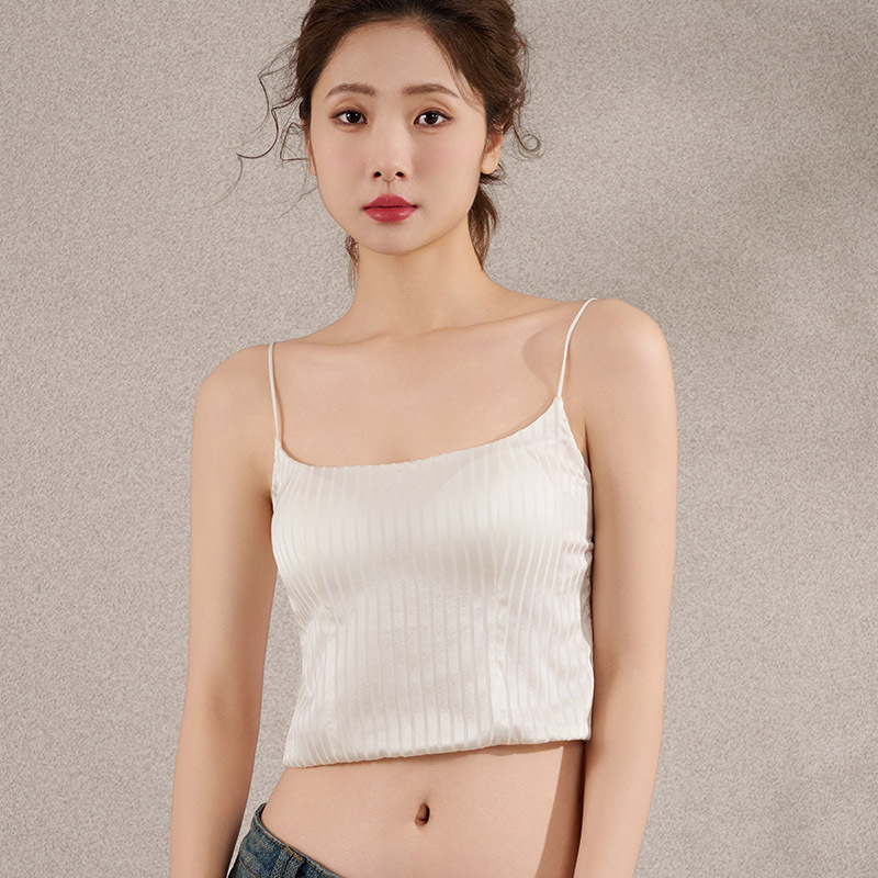 The 19 Momme Silk Satin Camisole with Padded Bra