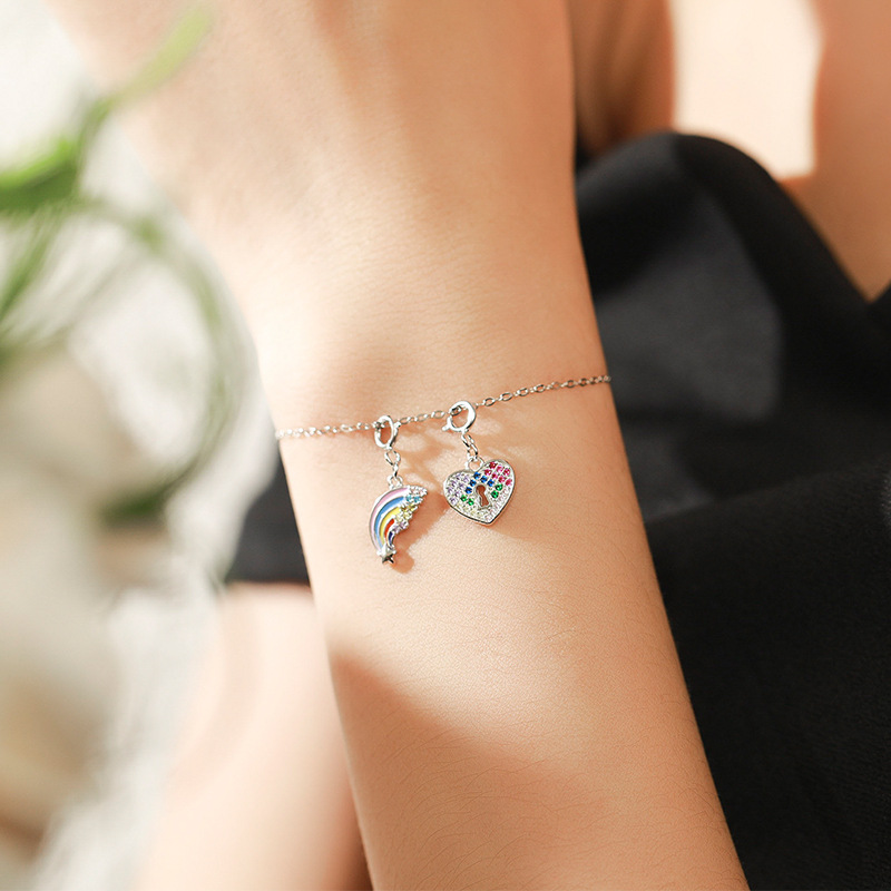 The Sterling Silver Heart Pendant with Colored Zircon - Image 2