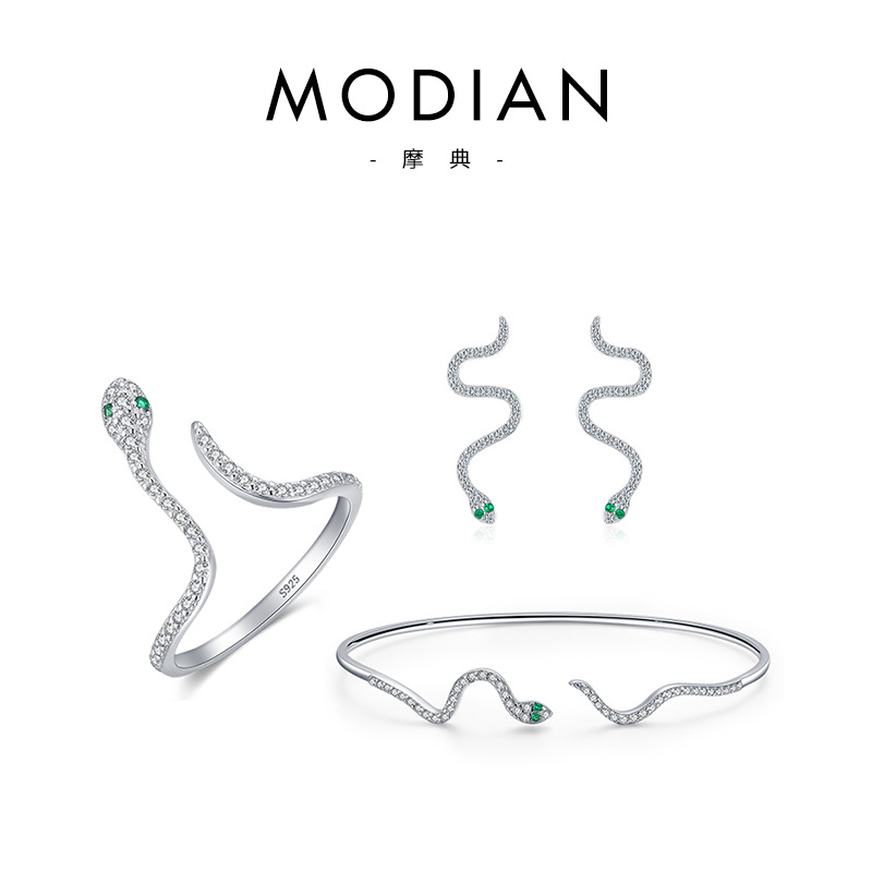 The S925 Silver Snake Ring and Bracelet Set - Image 5