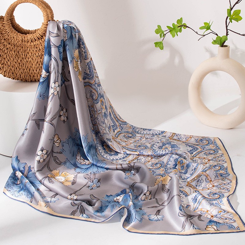 The Printed Mulberry Silk Neck Scarf - Image 2