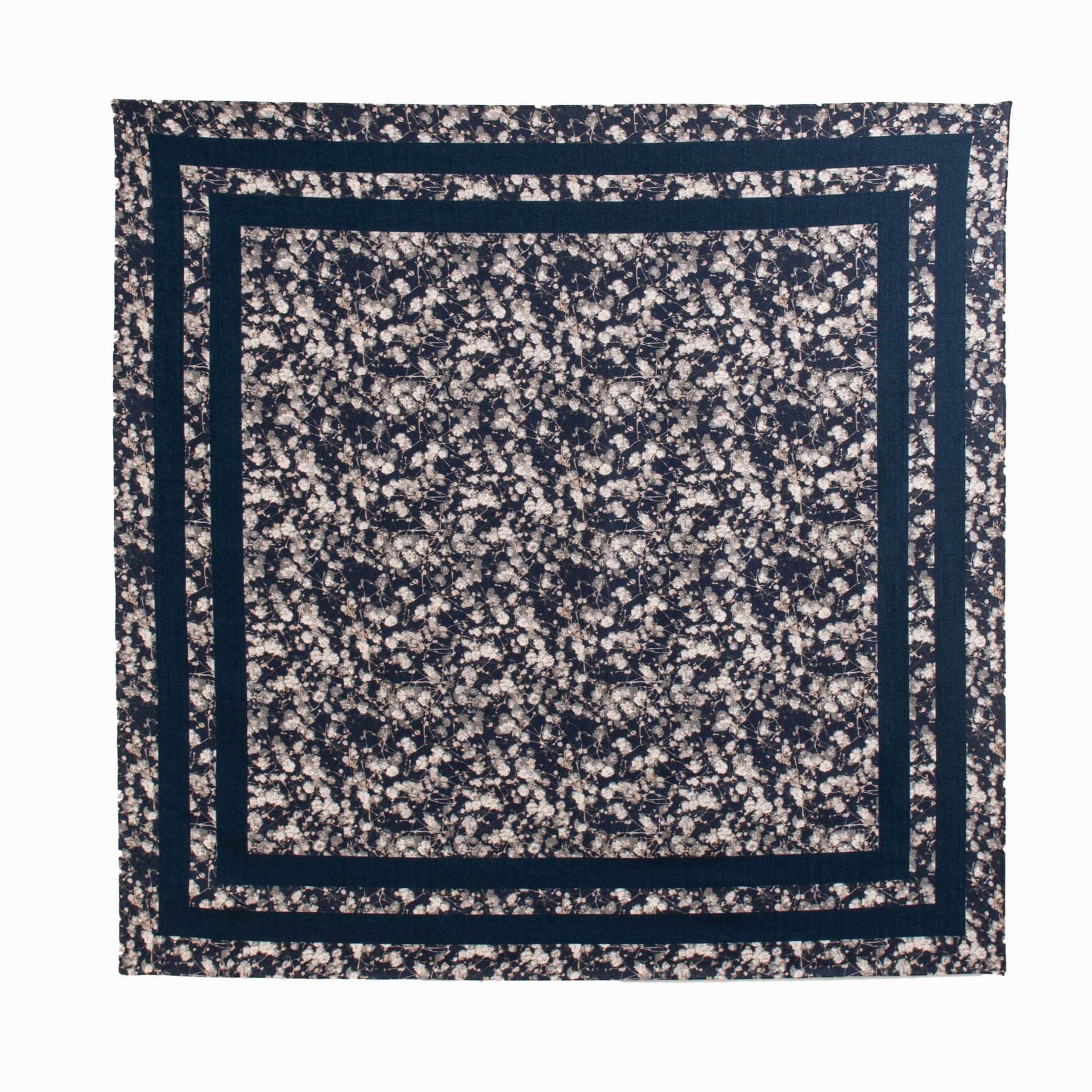 FHZ25-90209-1 Hand Rolled - Double-sided Blue Floral