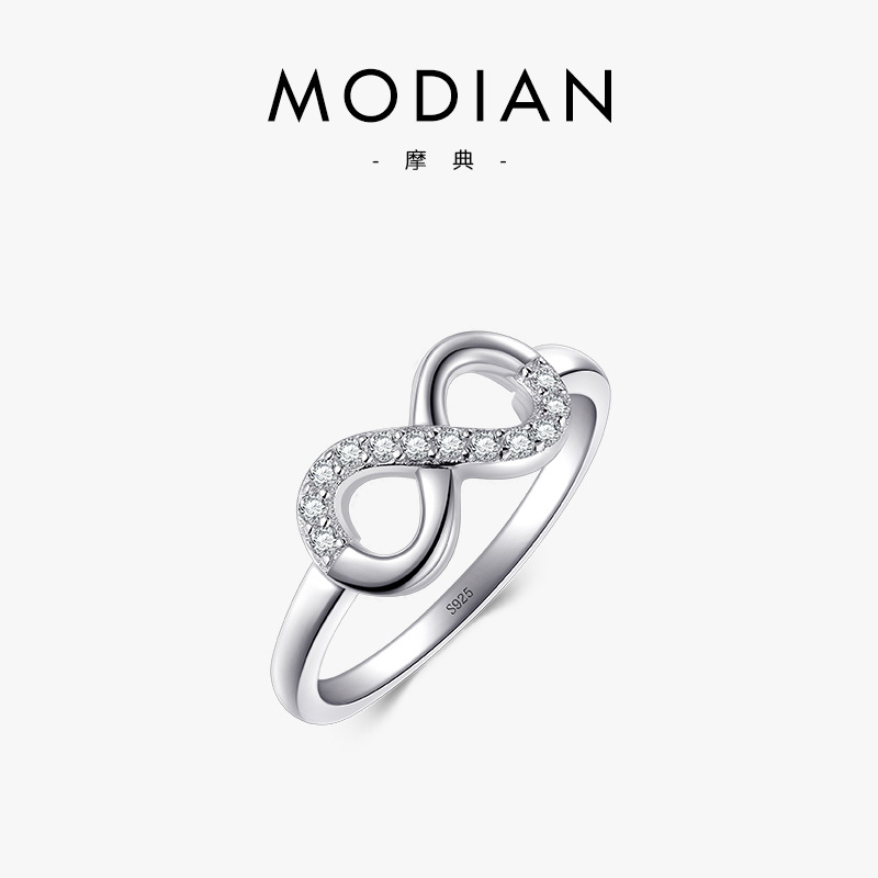 The S925 Sterling Silver Infinity Heart Ring