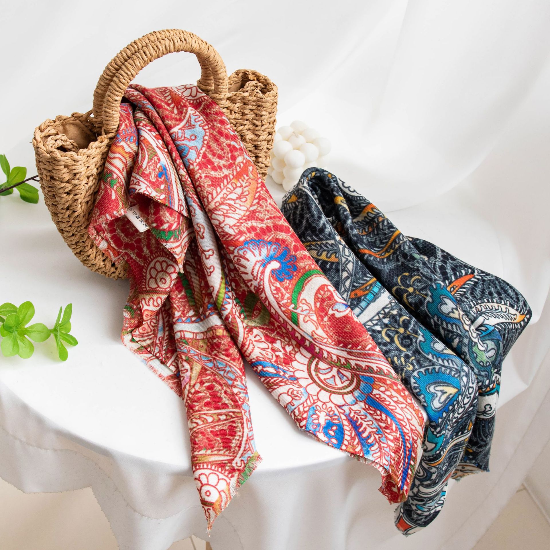 The Silk Wool Small Square Scarf