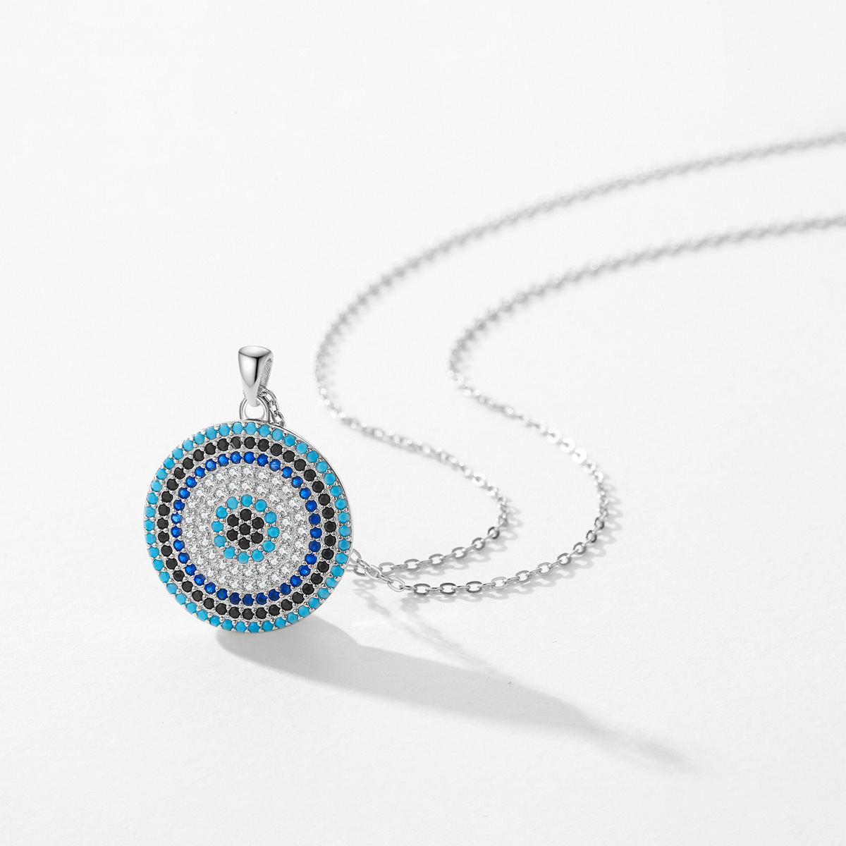 The Turquoise Blue Evil Eye Collarbone Necklace - Image 4