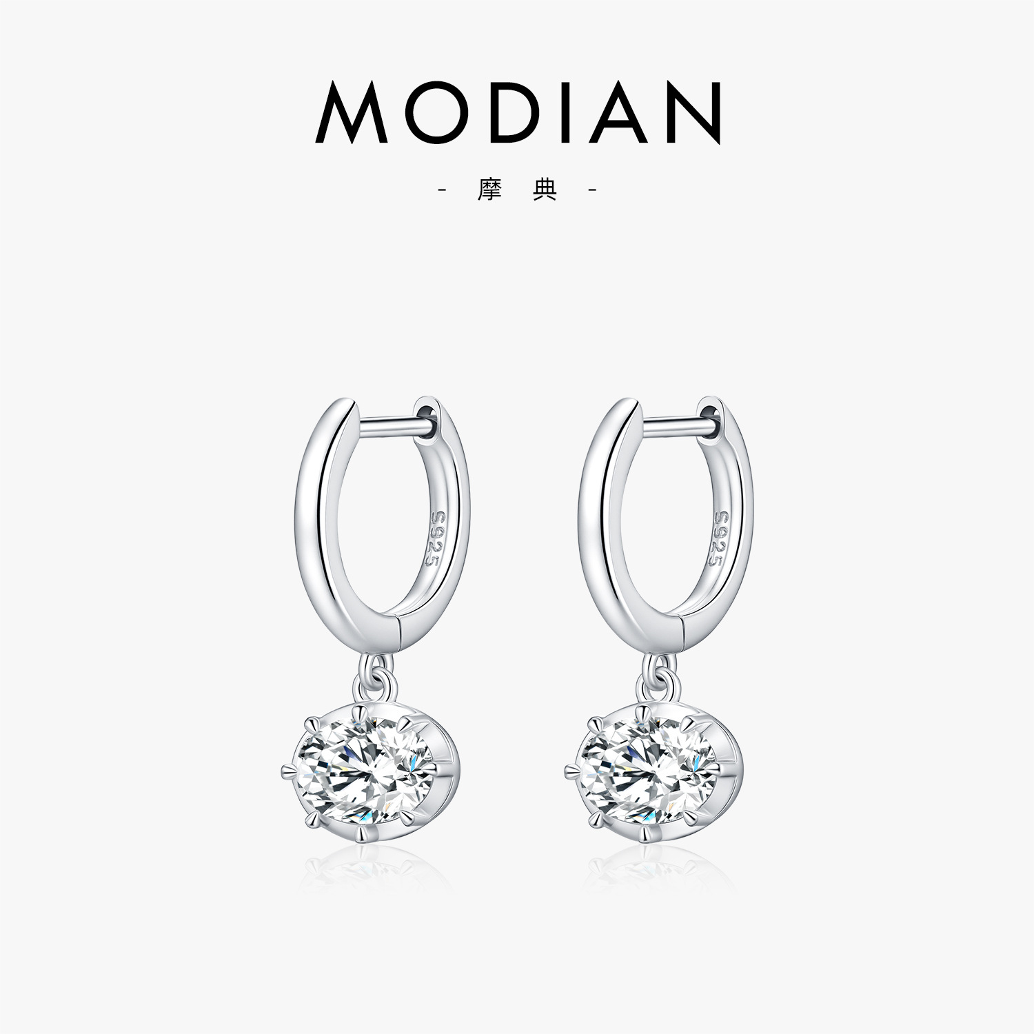 The 1 Carat Moissanite S925 Sterling Silver Dangle Earrings