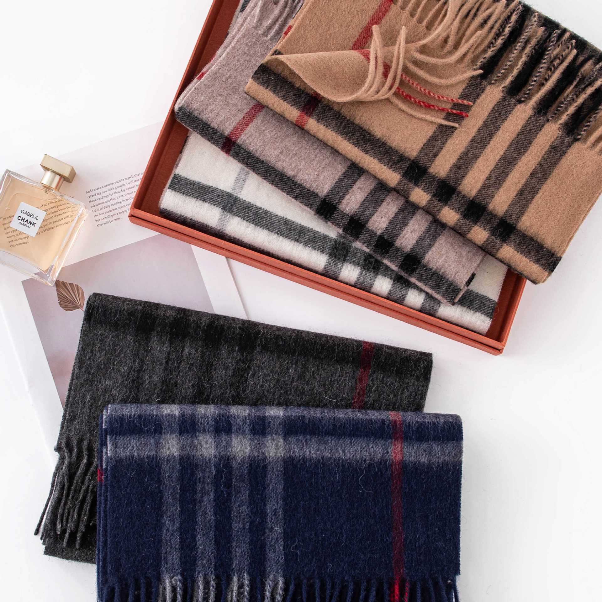 The Striped Plaid Wool Scarf and Shawl - Image 2