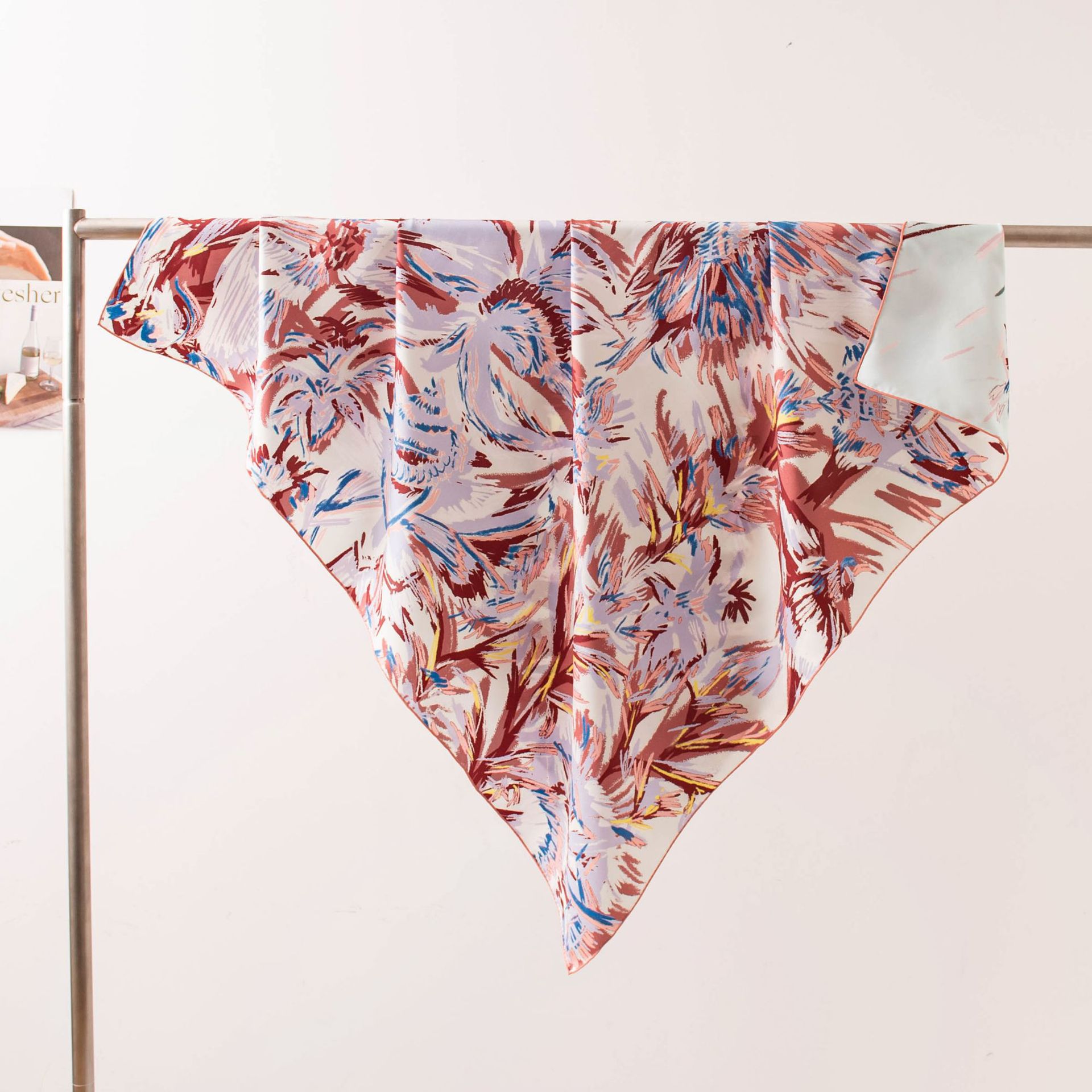 The 16 Momme Mulberry Silk Twill Scarf with Double-Sided Print - Image 4