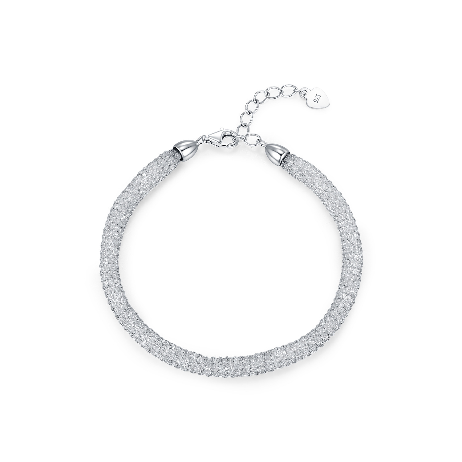 The S925 Sterling Silver Woven Mesh Bracelet - Image 5