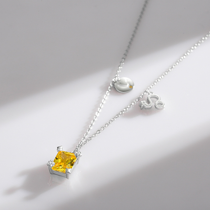 The S925 Sterling Silver Leo Constellation Collarbone Necklace - Image 4