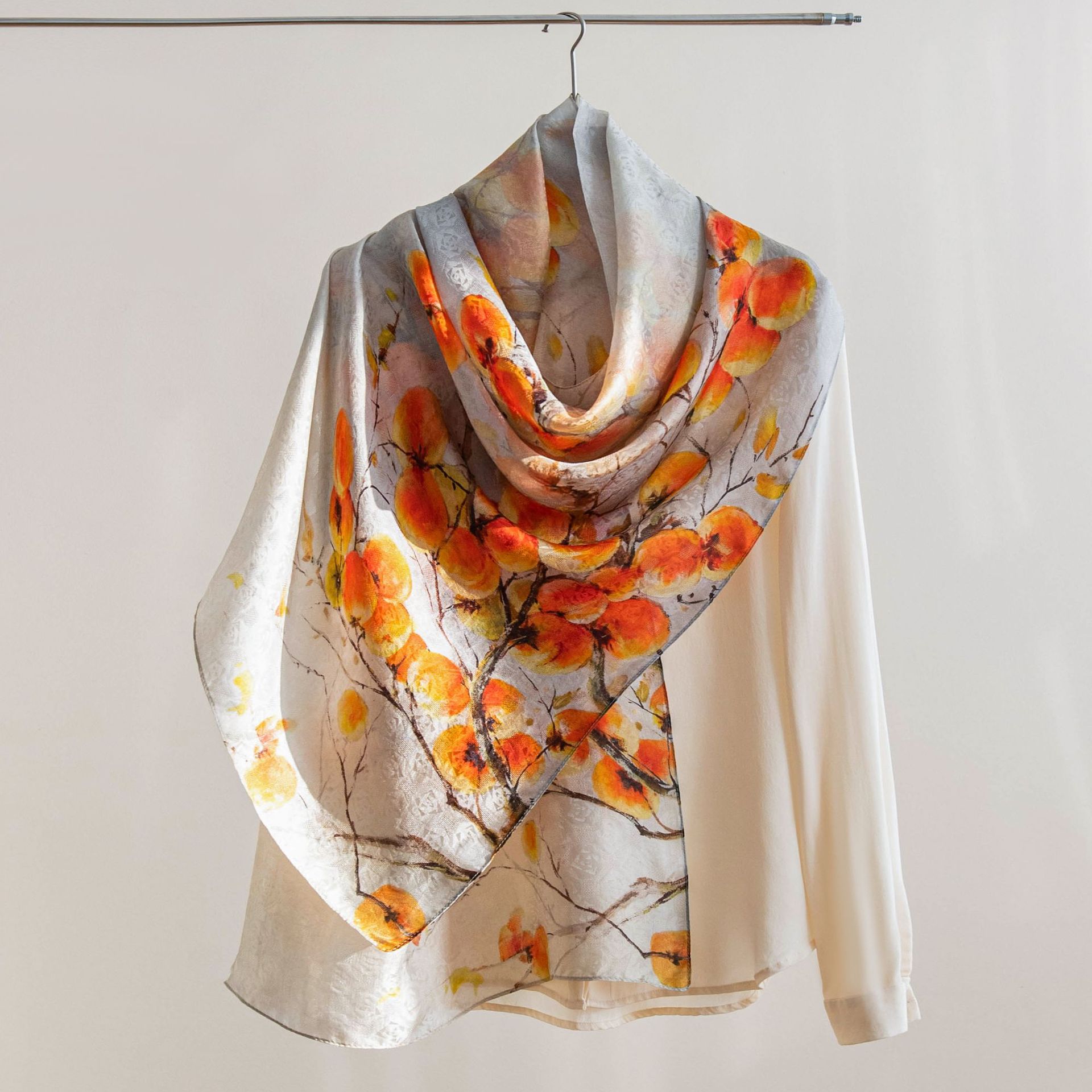 The Mulberry Silk Long Scarf with Gift Box - Image 2