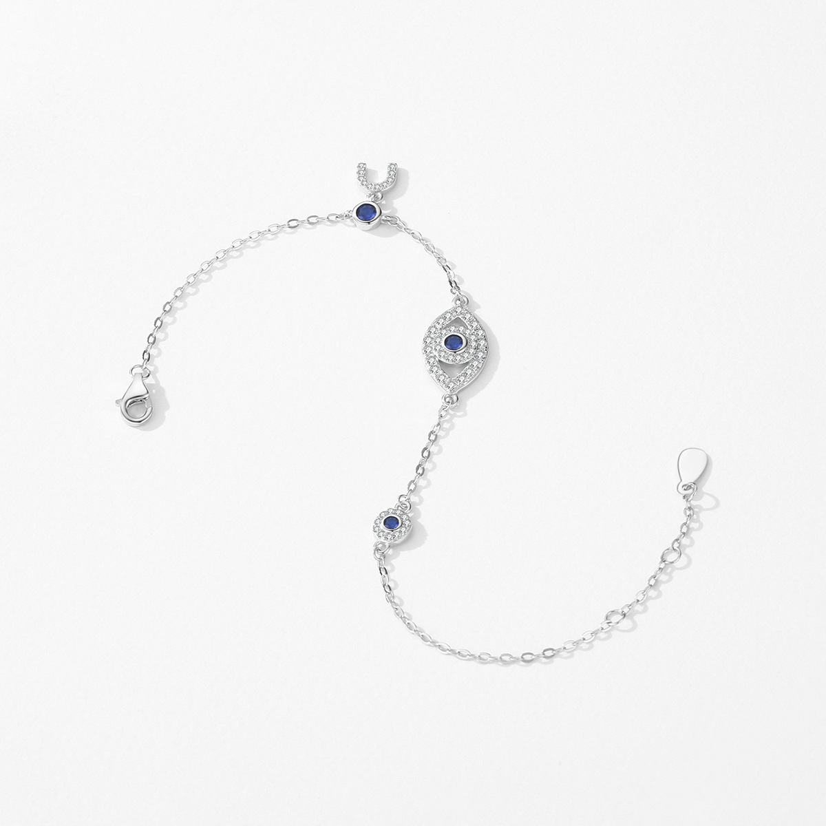 The S925 Sterling Silver Blue Eye Bracelet - Image 4