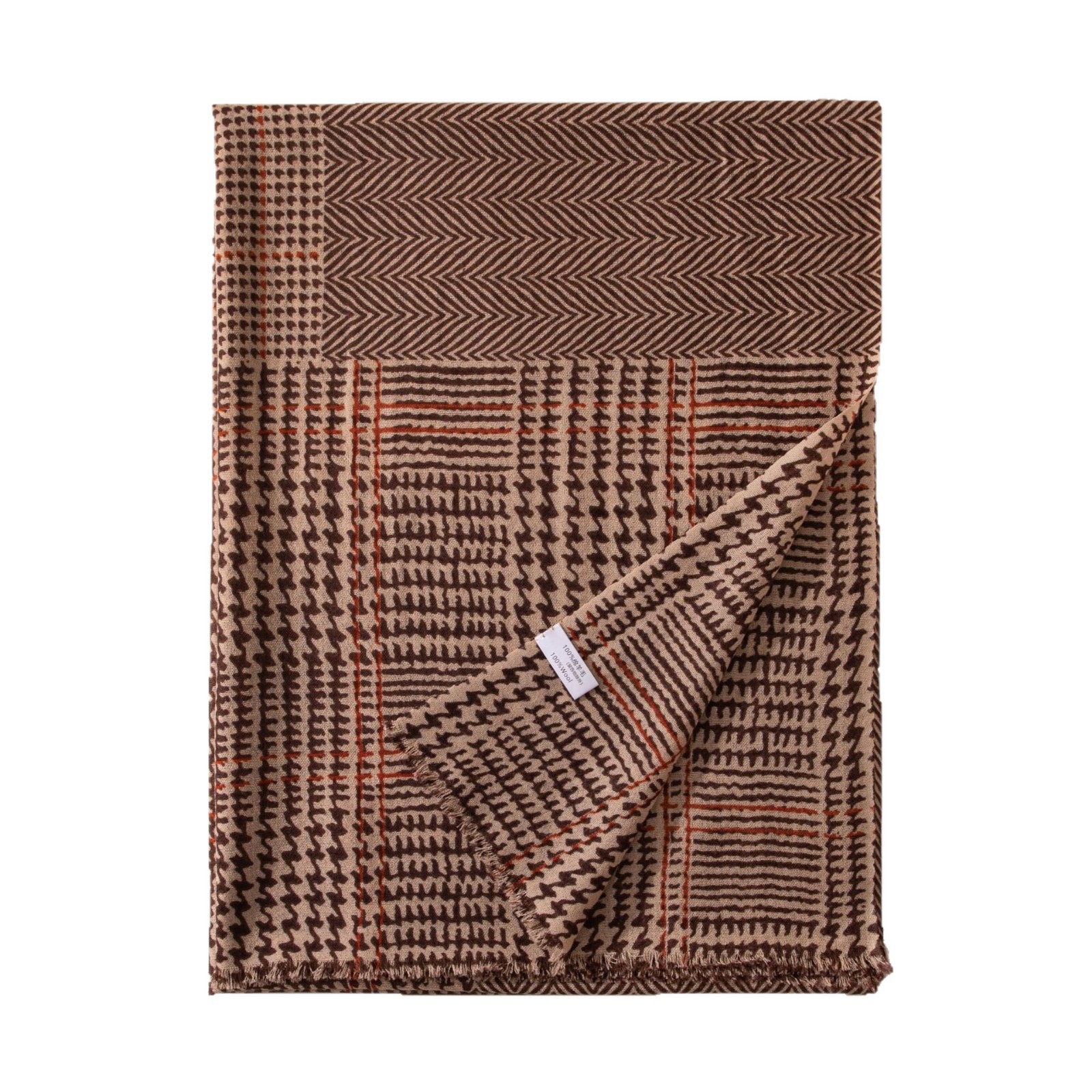 The Houndstooth Wool Shawl - Image 5