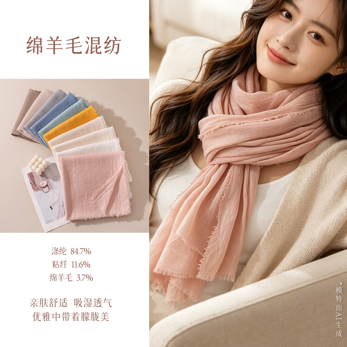 The Sheer Solid Color Beach Scarf