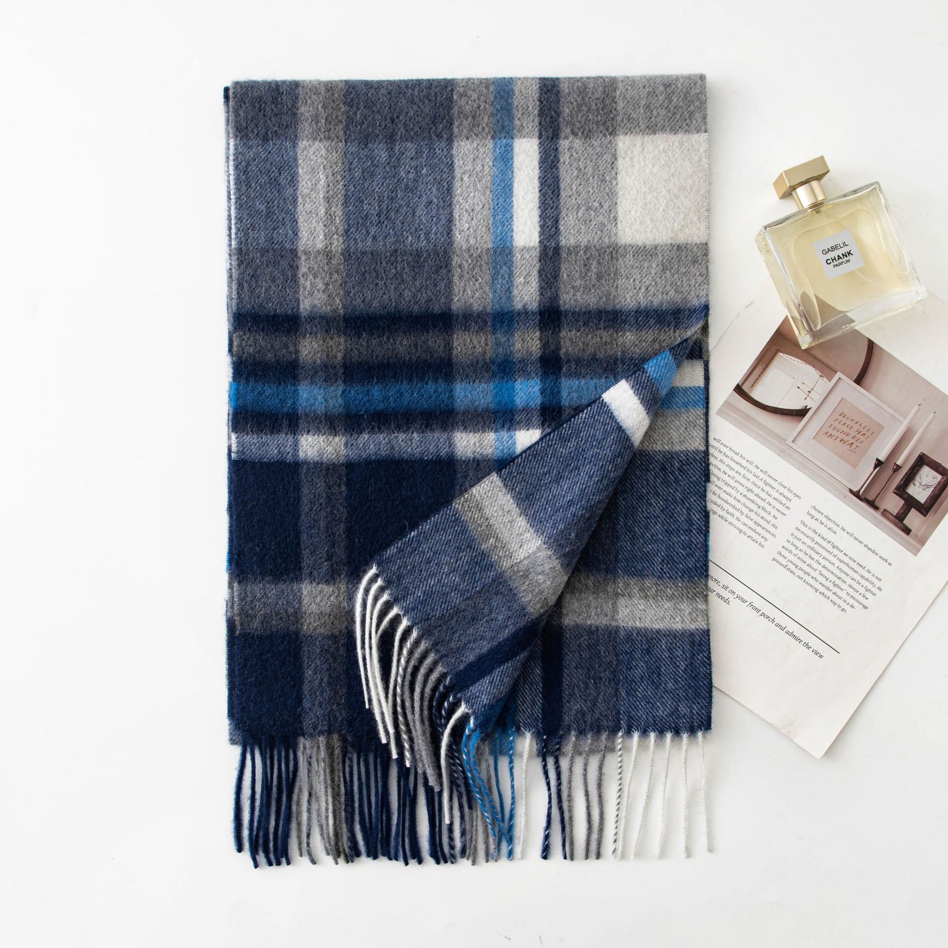 FHY25-7135-1 Blue White Plaid