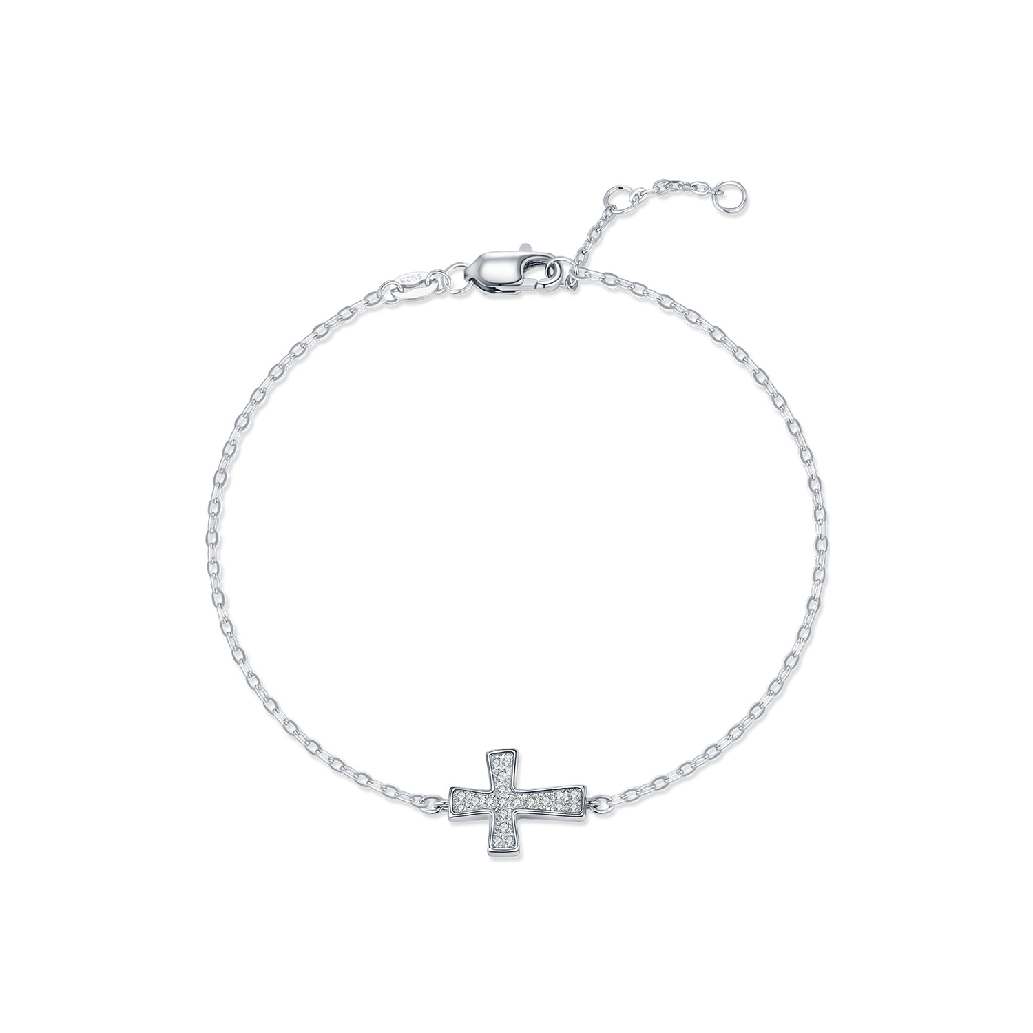 The Moissanite S925 Sterling Silver Cross Bracelet - Image 5