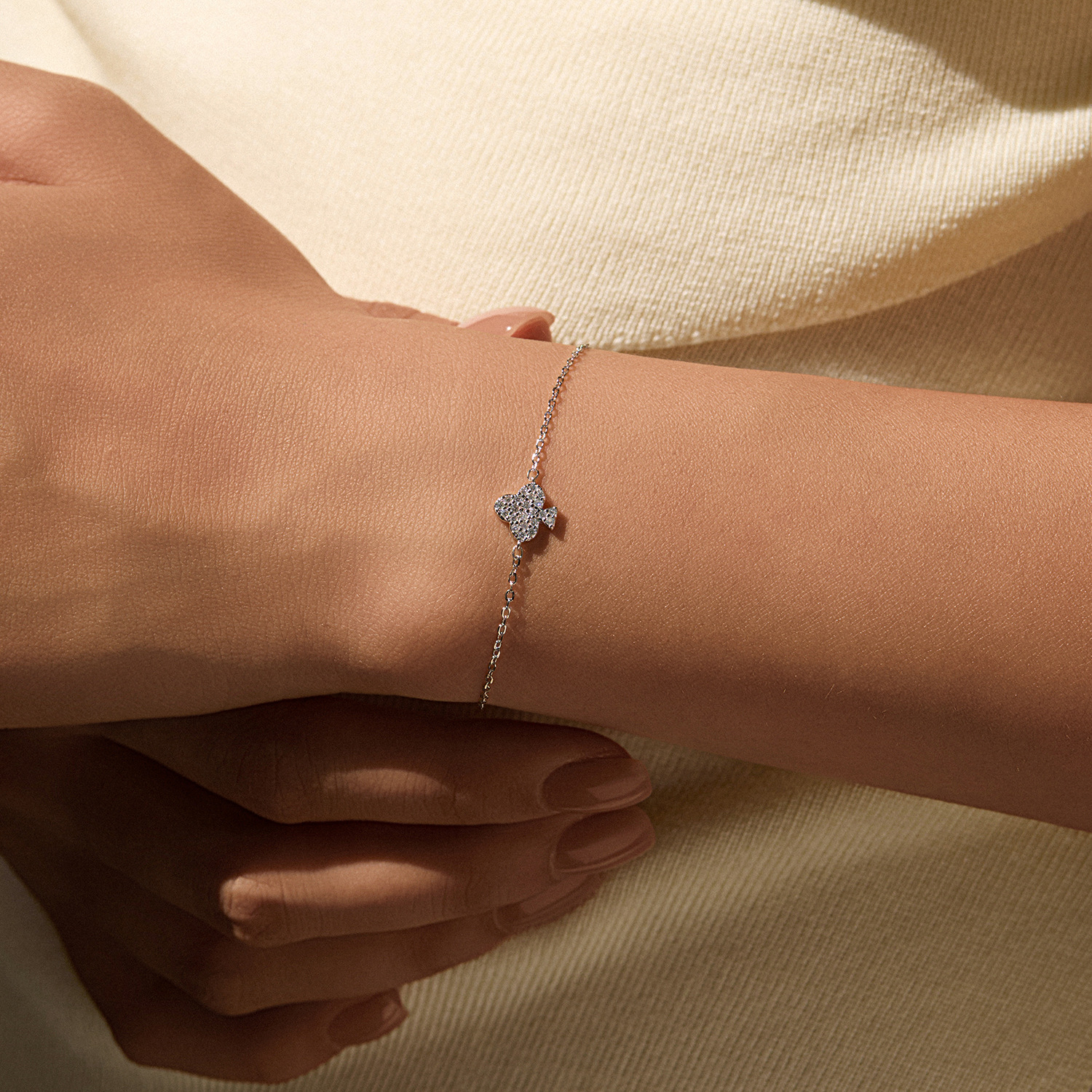 The S925 Sterling Silver Moissanite Poker Club Bracelet - Image 2