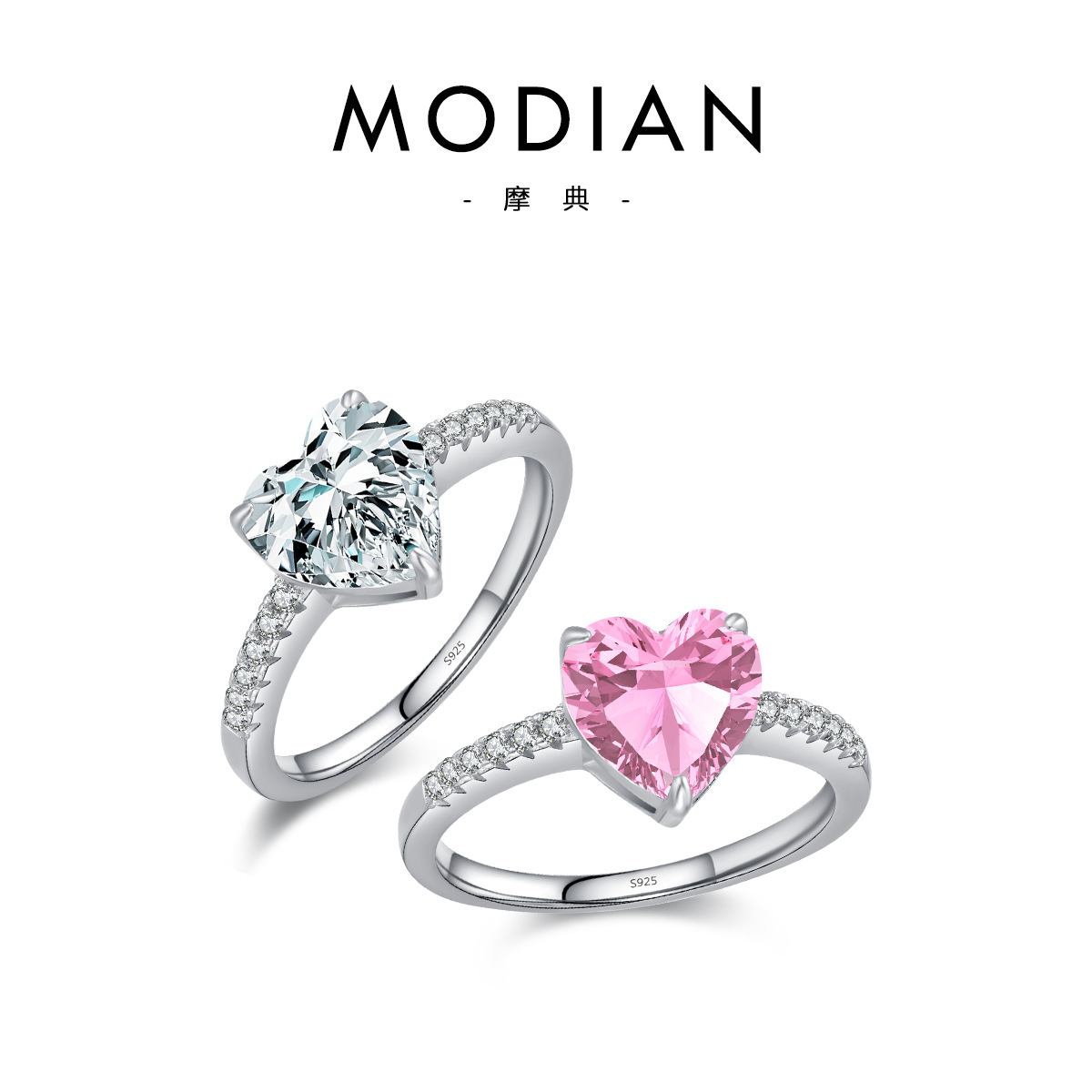 The S925 Sterling Silver 2 Carat Heart Ring - Image 4