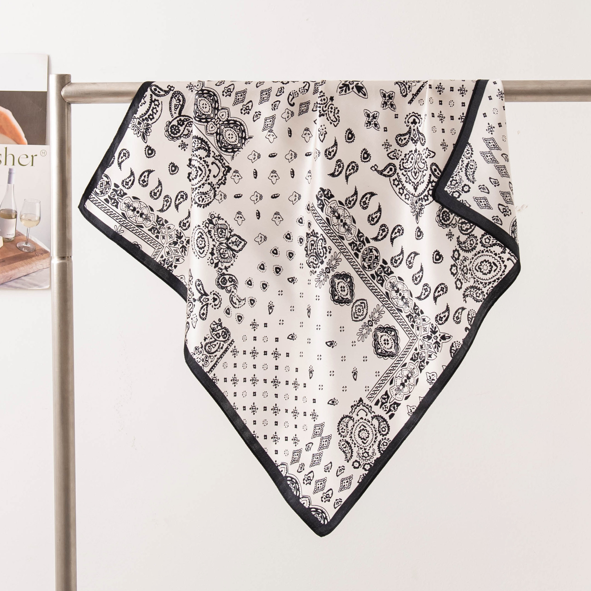 The Mulberry Silk Scarf with Paisley Print - Image 2