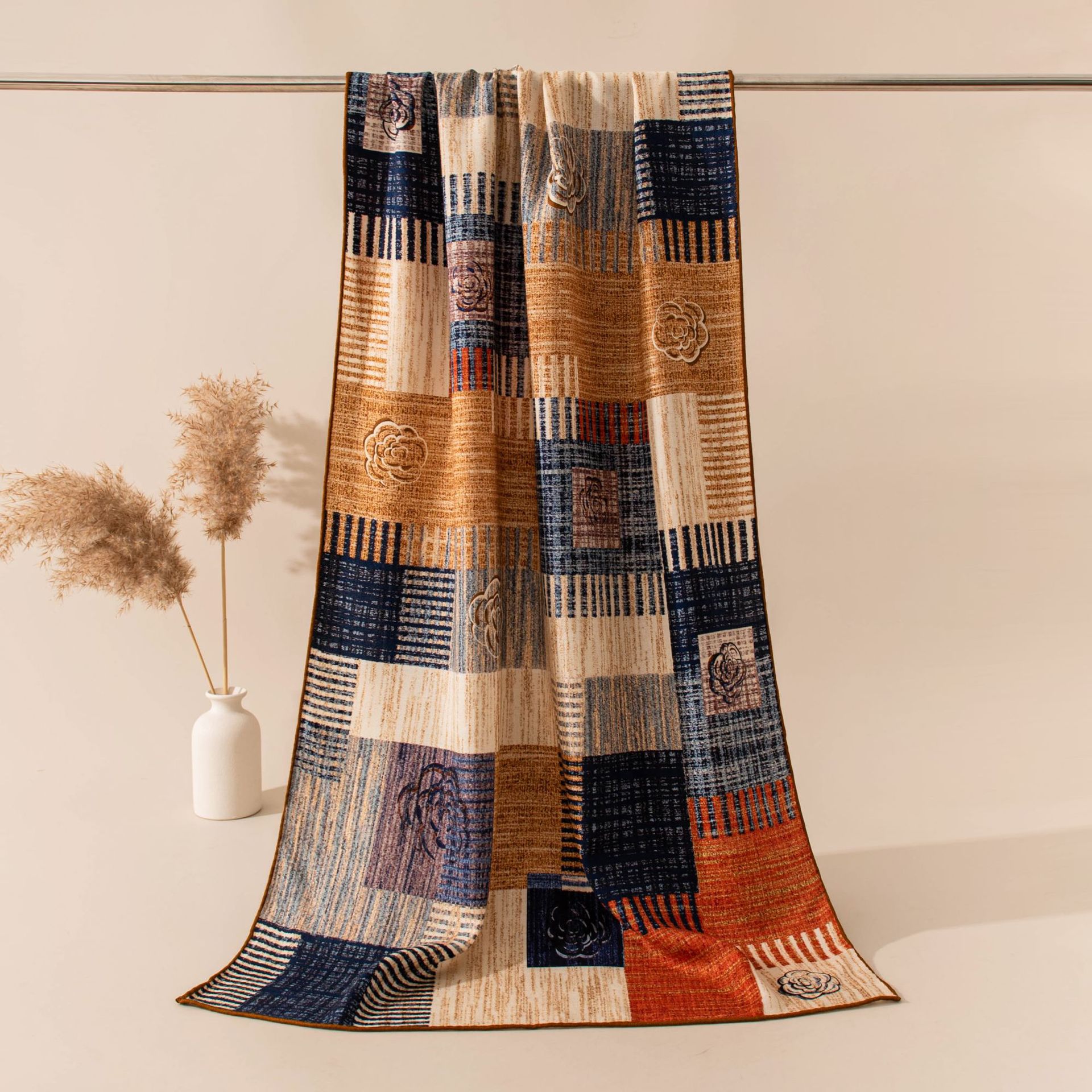 The Silk Wool Plaid Shawl - Image 3