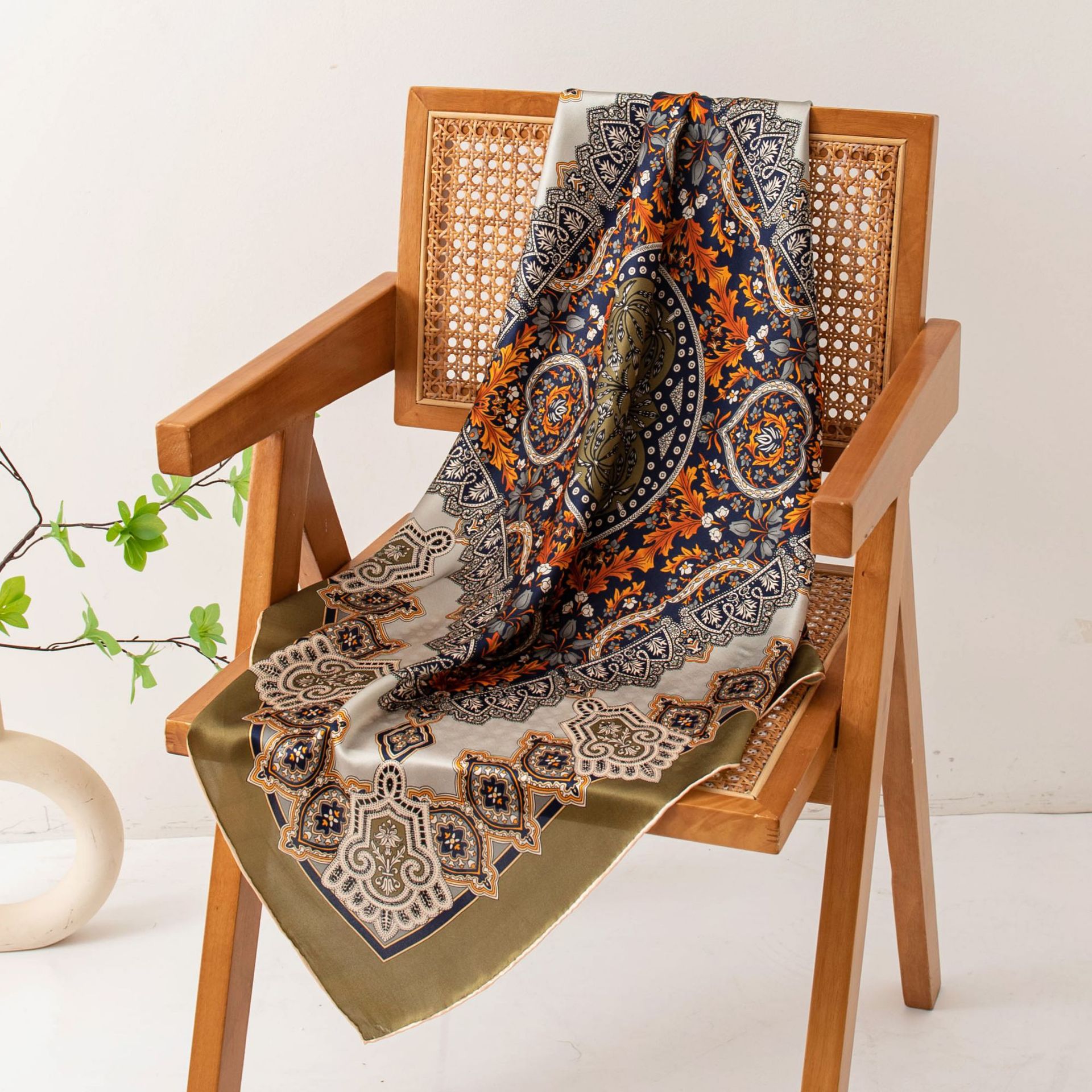 The 85cm Square Silk Sun Protection Scarf