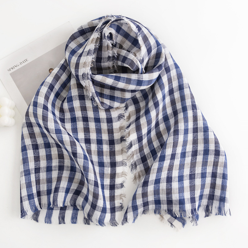 FH23-5318-2 Blue White Plaid